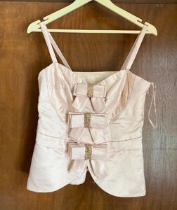 Elegant Gold Corset Top