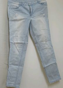 🔻Price drop - Ice Blue Colour Ripped Jeans