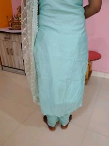 Elegant Blue Sequined Kurta Set