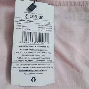 M size Pink Graphic Tee - Stay Hopeful Design