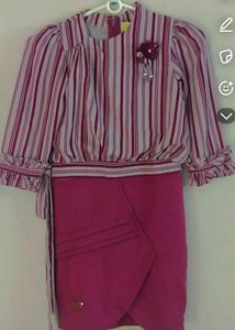 Stripe one piece for girls