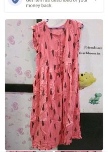 Red Printed shrug Dress 7