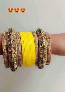 Brand new Yellow Bridal Bangle Set.