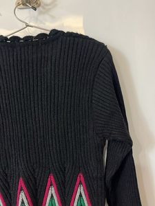 full sleeves black winter dress