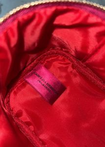 carolina herrera Chic Pink Satin Vanity Bag