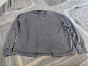 Grey Washed Crew Neck Sweatshirt