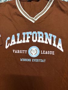 Brown California Varsity T-Shirt
