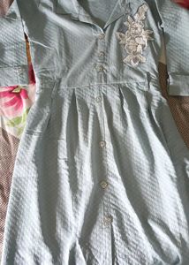 Elegant Light Blue Embellished top