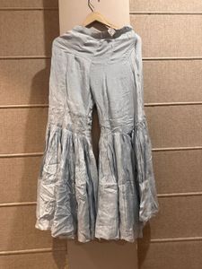 Embellished Blue Tiered Sharara Set