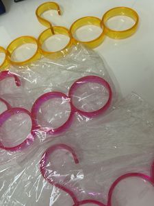 pink and orange 5 circle scarf hanger