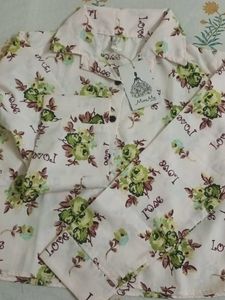 Cute Floral Print Crop Top/Short Top