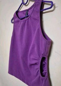 Purple Side Cut-Out Tank Top 💜