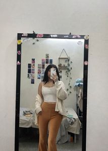 Cute Orange Flare Pants