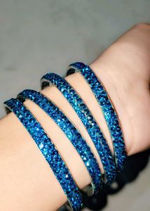 Sparkling Teal Bangle Set
