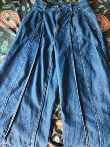 Wide Leg Denim Pants