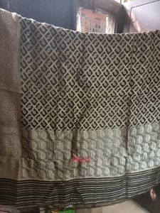 Elegant Geometric Pattern Saree ptola net thread w