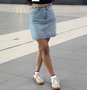 H&amp;M Blue Denim Mini Skirt With Pockets