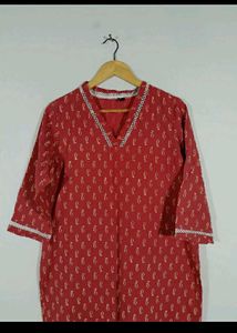 V- Neck Kurti With Floral Print