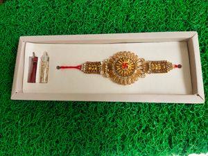 New Latest Rakhi With Roli Chawal Combo