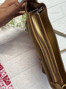 Golden stylish hobo/sling bag