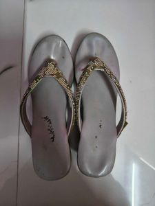 Sparkling Embellished Flip Flops