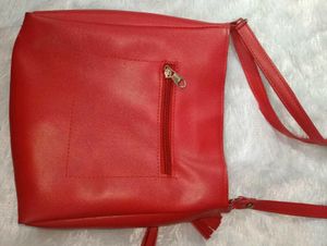 Cute Red Crossbody Bag with Tassels