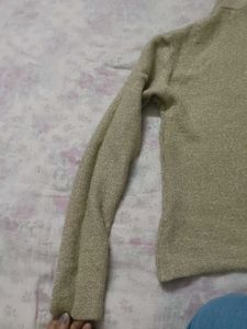 Sparkly Gold Knit woolen Top