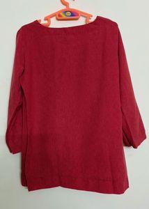 LA FILLE Red Top for Women | Size L