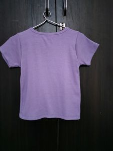 Square Neck Lavender Ribbed Top