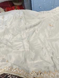 Elegant silver Embroidered Lehenga 4 meter flare