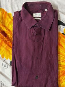 Men's Arrow Burgundy Textured Shirt