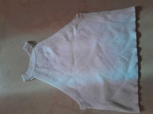 Ribbed White Tank Top