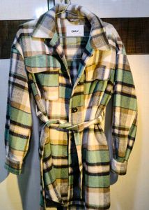 ONLY Plaid Shacket with Belt