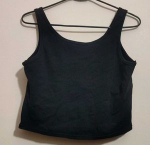 Black⚫ Crop Tank Top For 32 Bust