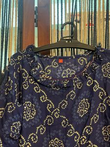 Beautiful Blue Printed Kurta cum dress
