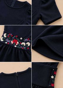 NAVY BLUE PUFF SLEEVE DRESS