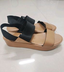 Light Tan Platform Heel Sandals