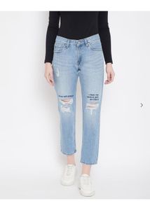 Madame Ripped Graphic Print Jeans