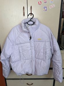 Stylish Puffer Jacket - Light Lavender