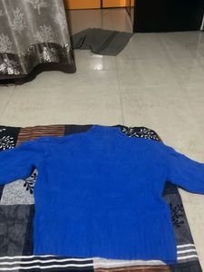 Cozy Blue Cable Knit Sweater