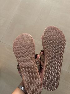 Embroidered Pink Sandals