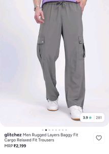 baggy grey cargo unisex ...