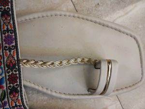 Embroidered Kolhapuri style Flat Sandals