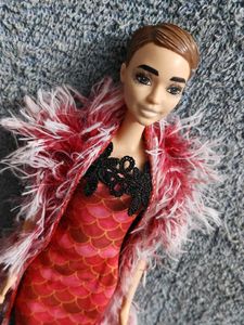Barbie doll in Stunning Mermaid Style Gown