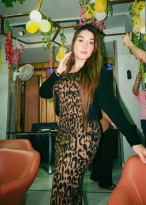 Leopard Print Bodycon Dress with Cardigan