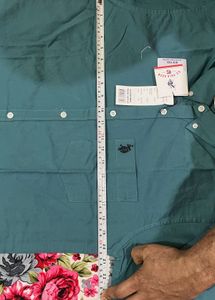 Men's Teal Button-Down Shirt newwdtag
