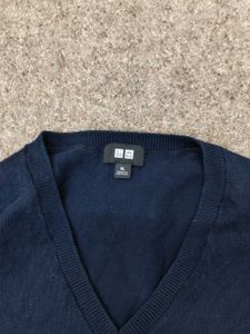 Navy Blue V-Neck Sweater