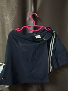 Stylish Navy Skort with White Stripes26-28