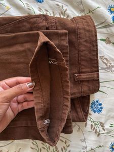 Brown straight leg Denim Jeans
