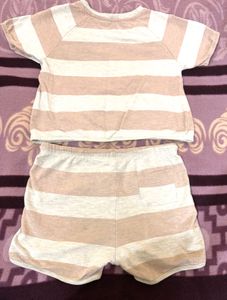 Cute Striped Top &amp; Shorts Set